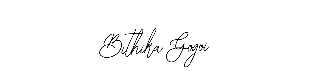 How to make Bithika Gogoi name signature. Use Bearetta-2O07w style for creating short signs online. This is the latest handwritten sign. Bithika Gogoi signature style 12 images and pictures png