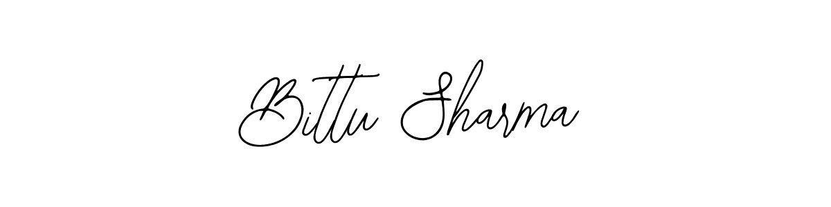 Design your own signature with our free online signature maker. With this signature software, you can create a handwritten (Bearetta-2O07w) signature for name Bittu Sharma. Bittu Sharma signature style 12 images and pictures png