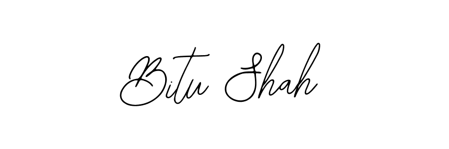 How to make Bitu Shah name signature. Use Bearetta-2O07w style for creating short signs online. This is the latest handwritten sign. Bitu Shah signature style 12 images and pictures png