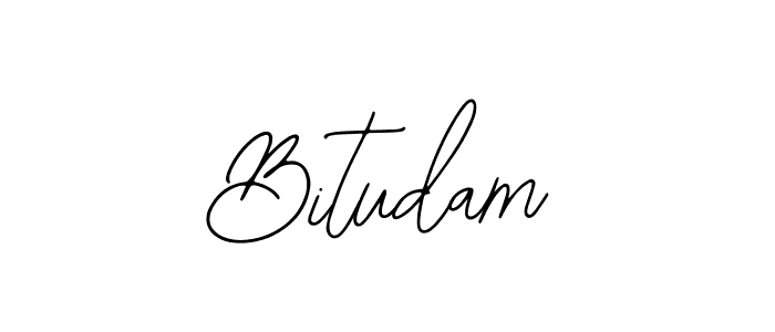 How to make Bitudam name signature. Use Bearetta-2O07w style for creating short signs online. This is the latest handwritten sign. Bitudam signature style 12 images and pictures png