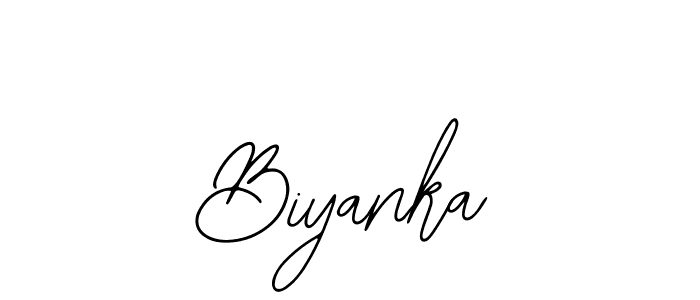 Make a beautiful signature design for name Biyanka. With this signature (Bearetta-2O07w) style, you can create a handwritten signature for free. Biyanka signature style 12 images and pictures png