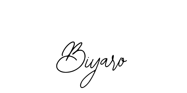 How to make Biyaro name signature. Use Bearetta-2O07w style for creating short signs online. This is the latest handwritten sign. Biyaro signature style 12 images and pictures png