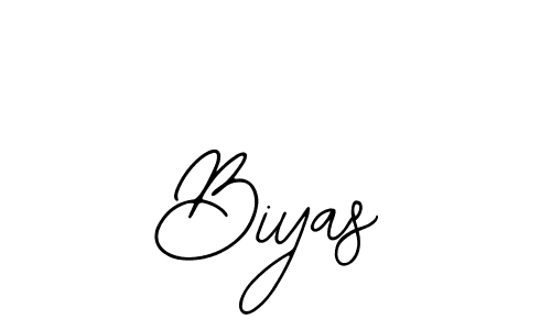 Design your own signature with our free online signature maker. With this signature software, you can create a handwritten (Bearetta-2O07w) signature for name Biyas. Biyas signature style 12 images and pictures png