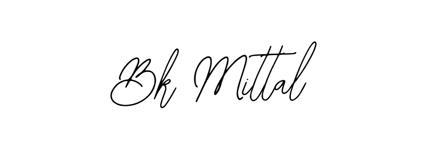 How to make Bk Mittal name signature. Use Bearetta-2O07w style for creating short signs online. This is the latest handwritten sign. Bk Mittal signature style 12 images and pictures png