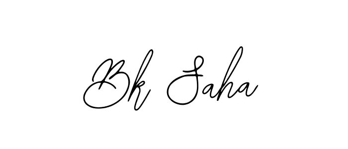 Use a signature maker to create a handwritten signature online. With this signature software, you can design (Bearetta-2O07w) your own signature for name Bk Saha. Bk Saha signature style 12 images and pictures png