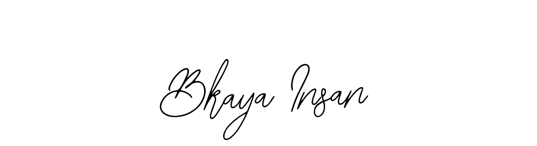 How to make Bkaya Insan name signature. Use Bearetta-2O07w style for creating short signs online. This is the latest handwritten sign. Bkaya Insan signature style 12 images and pictures png