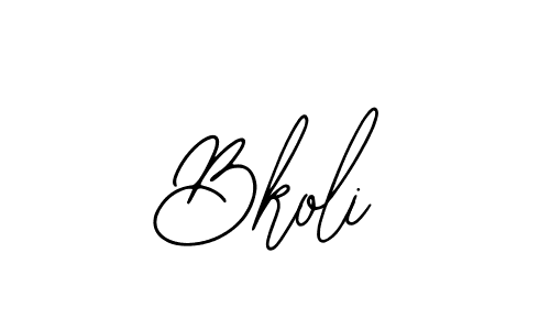 Design your own signature with our free online signature maker. With this signature software, you can create a handwritten (Bearetta-2O07w) signature for name Bkoli. Bkoli signature style 12 images and pictures png