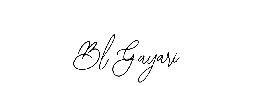 How to make Bl Gayari name signature. Use Bearetta-2O07w style for creating short signs online. This is the latest handwritten sign. Bl Gayari signature style 12 images and pictures png