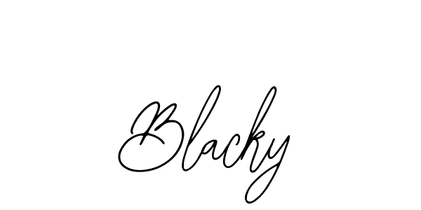 Blacky stylish signature style. Best Handwritten Sign (Bearetta-2O07w) for my name. Handwritten Signature Collection Ideas for my name Blacky. Blacky signature style 12 images and pictures png