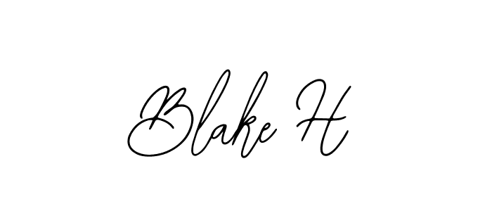 Design your own signature with our free online signature maker. With this signature software, you can create a handwritten (Bearetta-2O07w) signature for name Blake H. Blake H signature style 12 images and pictures png