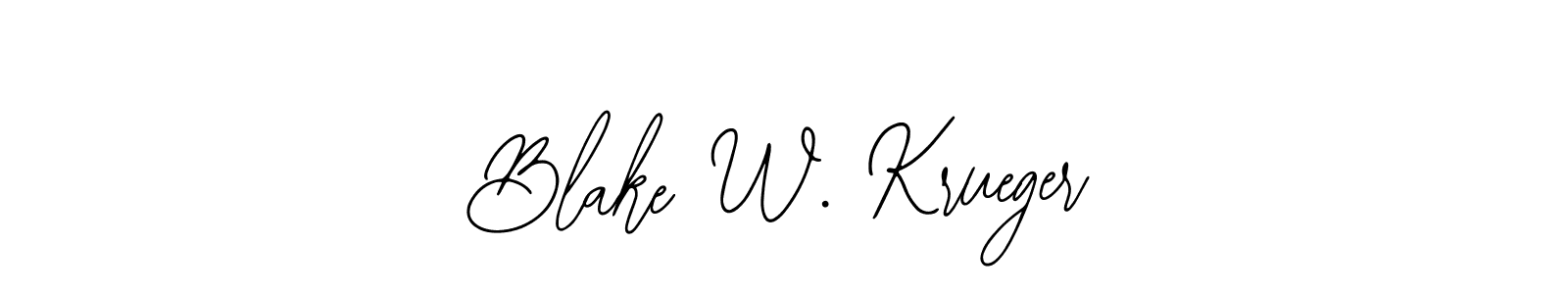 Design your own signature with our free online signature maker. With this signature software, you can create a handwritten (Bearetta-2O07w) signature for name Blake W. Krueger. Blake W. Krueger signature style 12 images and pictures png
