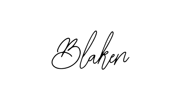 Use a signature maker to create a handwritten signature online. With this signature software, you can design (Bearetta-2O07w) your own signature for name Blaken. Blaken signature style 12 images and pictures png