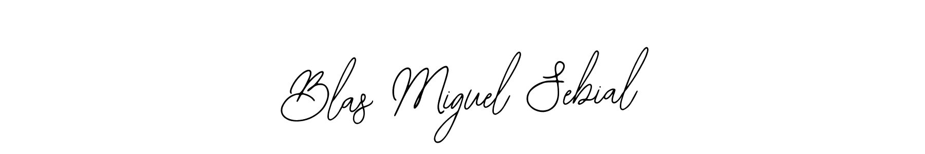 The best way (Bearetta-2O07w) to make a short signature is to pick only two or three words in your name. The name Blas Miguel Sebial include a total of six letters. For converting this name. Blas Miguel Sebial signature style 12 images and pictures png