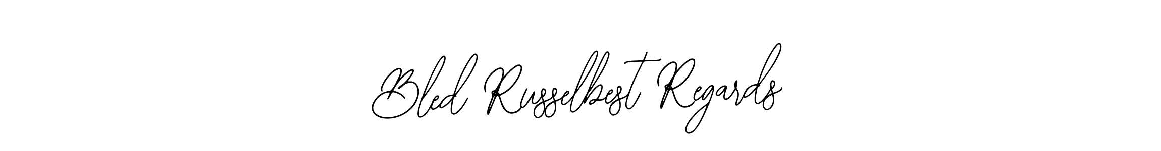 Create a beautiful signature design for name Bled Russelbest Regards. With this signature (Bearetta-2O07w) fonts, you can make a handwritten signature for free. Bled Russelbest Regards signature style 12 images and pictures png