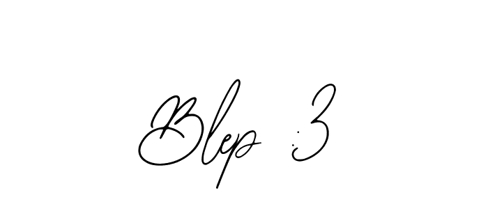 Blep :3 stylish signature style. Best Handwritten Sign (Bearetta-2O07w) for my name. Handwritten Signature Collection Ideas for my name Blep :3. Blep :3 signature style 12 images and pictures png