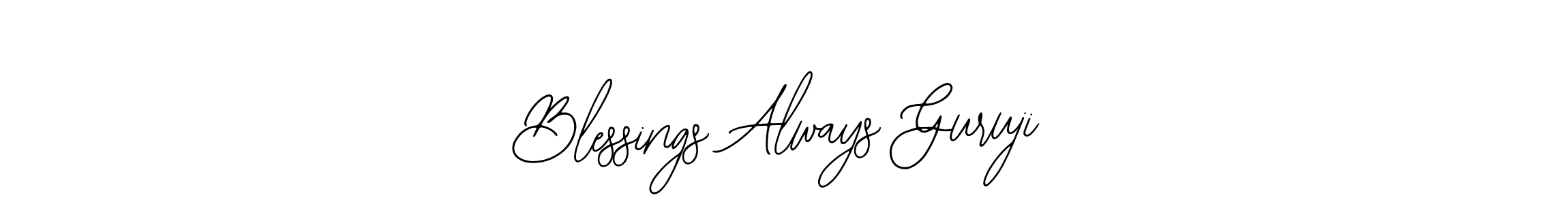 Create a beautiful signature design for name Blessings Always Guruji. With this signature (Bearetta-2O07w) fonts, you can make a handwritten signature for free. Blessings Always Guruji signature style 12 images and pictures png