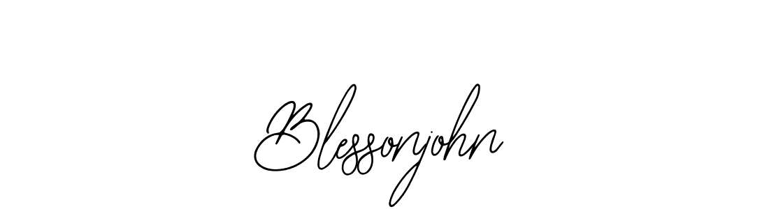 Use a signature maker to create a handwritten signature online. With this signature software, you can design (Bearetta-2O07w) your own signature for name Blessonjohn. Blessonjohn signature style 12 images and pictures png