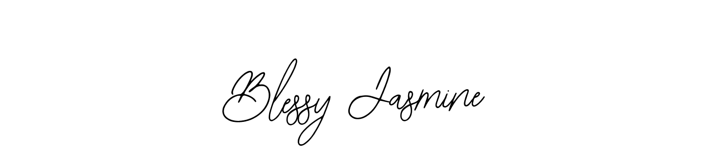 Bearetta-2O07w is a professional signature style that is perfect for those who want to add a touch of class to their signature. It is also a great choice for those who want to make their signature more unique. Get Blessy Jasmine name to fancy signature for free. Blessy Jasmine signature style 12 images and pictures png