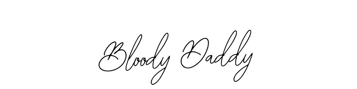 How to make Bloody Daddy name signature. Use Bearetta-2O07w style for creating short signs online. This is the latest handwritten sign. Bloody Daddy signature style 12 images and pictures png