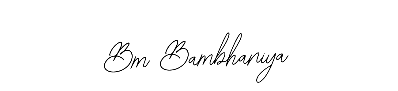 Bearetta-2O07w is a professional signature style that is perfect for those who want to add a touch of class to their signature. It is also a great choice for those who want to make their signature more unique. Get Bm Bambhaniya name to fancy signature for free. Bm Bambhaniya signature style 12 images and pictures png