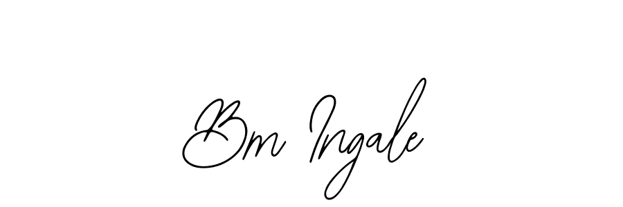 Also You can easily find your signature by using the search form. We will create Bm Ingale name handwritten signature images for you free of cost using Bearetta-2O07w sign style. Bm Ingale signature style 12 images and pictures png