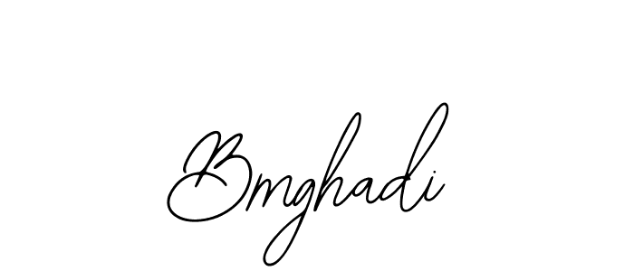 How to make Bmghadi name signature. Use Bearetta-2O07w style for creating short signs online. This is the latest handwritten sign. Bmghadi signature style 12 images and pictures png