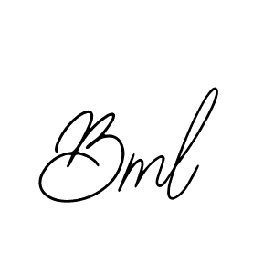 Design your own signature with our free online signature maker. With this signature software, you can create a handwritten (Bearetta-2O07w) signature for name Bml. Bml signature style 12 images and pictures png