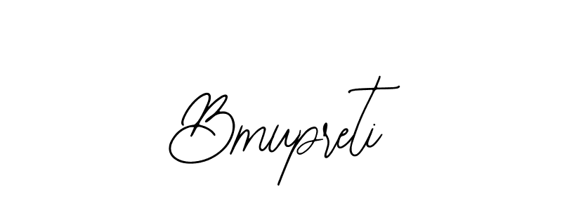 Use a signature maker to create a handwritten signature online. With this signature software, you can design (Bearetta-2O07w) your own signature for name Bmupreti. Bmupreti signature style 12 images and pictures png
