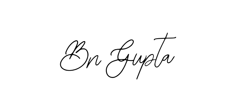 You should practise on your own different ways (Bearetta-2O07w) to write your name (Bn Gupta) in signature. don't let someone else do it for you. Bn Gupta signature style 12 images and pictures png