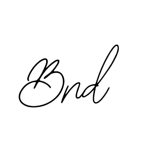 Make a beautiful signature design for name Bnd. With this signature (Bearetta-2O07w) style, you can create a handwritten signature for free. Bnd signature style 12 images and pictures png