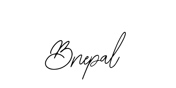 How to make Bnepal name signature. Use Bearetta-2O07w style for creating short signs online. This is the latest handwritten sign. Bnepal signature style 12 images and pictures png