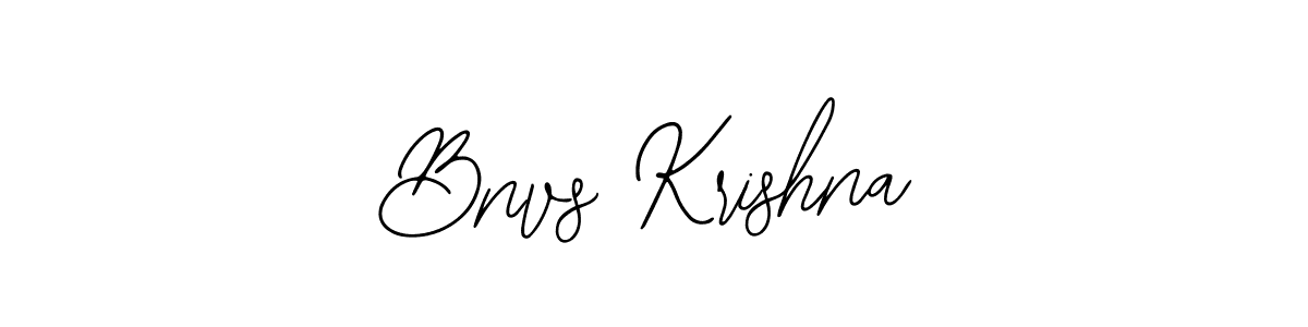 How to make Bnvs Krishna name signature. Use Bearetta-2O07w style for creating short signs online. This is the latest handwritten sign. Bnvs Krishna signature style 12 images and pictures png