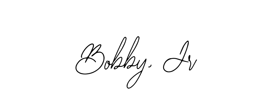 How to make Bobby, Jr name signature. Use Bearetta-2O07w style for creating short signs online. This is the latest handwritten sign. Bobby, Jr signature style 12 images and pictures png