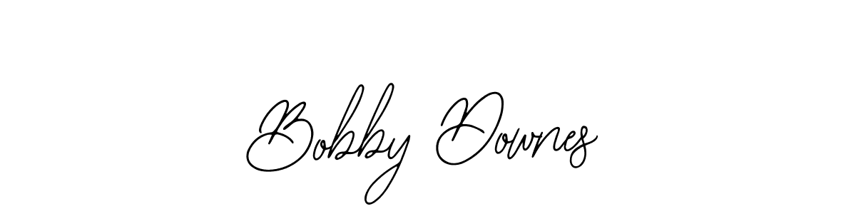 How to make Bobby Downes name signature. Use Bearetta-2O07w style for creating short signs online. This is the latest handwritten sign. Bobby Downes signature style 12 images and pictures png