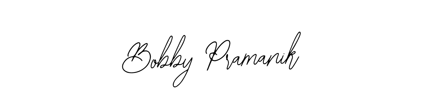 You should practise on your own different ways (Bearetta-2O07w) to write your name (Bobby Pramanik) in signature. don't let someone else do it for you. Bobby Pramanik signature style 12 images and pictures png