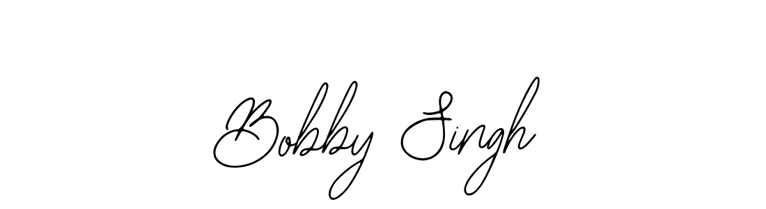 You should practise on your own different ways (Bearetta-2O07w) to write your name (Bobby Singh) in signature. don't let someone else do it for you. Bobby Singh signature style 12 images and pictures png