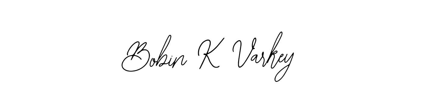 You should practise on your own different ways (Bearetta-2O07w) to write your name (Bobin K Varkey) in signature. don't let someone else do it for you. Bobin K Varkey signature style 12 images and pictures png