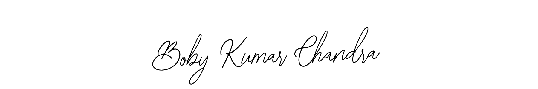 The best way (Bearetta-2O07w) to make a short signature is to pick only two or three words in your name. The name Boby Kumar Chandra include a total of six letters. For converting this name. Boby Kumar Chandra signature style 12 images and pictures png