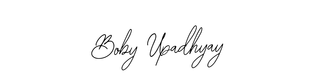 The best way (Bearetta-2O07w) to make a short signature is to pick only two or three words in your name. The name Boby Upadhyay include a total of six letters. For converting this name. Boby Upadhyay signature style 12 images and pictures png