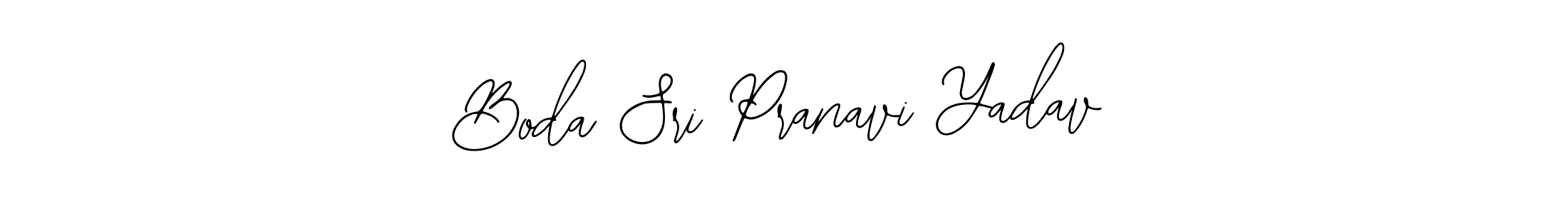 Use a signature maker to create a handwritten signature online. With this signature software, you can design (Bearetta-2O07w) your own signature for name Boda Sri Pranavi Yadav. Boda Sri Pranavi Yadav signature style 12 images and pictures png