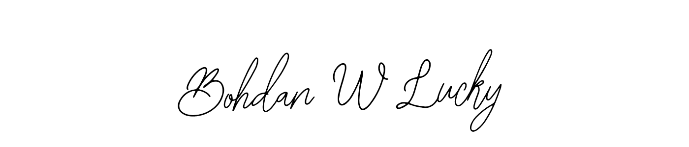 Make a beautiful signature design for name Bohdan W Lucky. Use this online signature maker to create a handwritten signature for free. Bohdan W Lucky signature style 12 images and pictures png