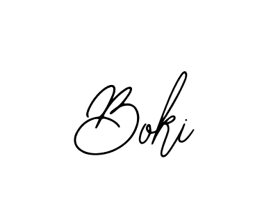 Design your own signature with our free online signature maker. With this signature software, you can create a handwritten (Bearetta-2O07w) signature for name Boki. Boki signature style 12 images and pictures png