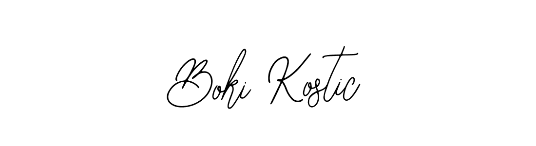 How to Draw Boki Kostic signature style? Bearetta-2O07w is a latest design signature styles for name Boki Kostic. Boki Kostic signature style 12 images and pictures png