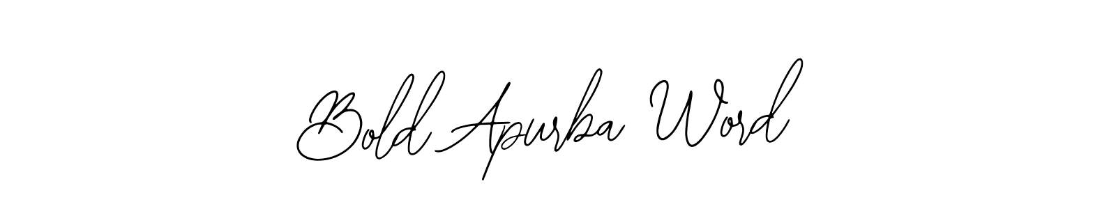 How to make Bold Apurba Word signature? Bearetta-2O07w is a professional autograph style. Create handwritten signature for Bold Apurba Word name. Bold Apurba Word signature style 12 images and pictures png