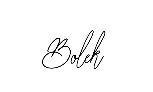 Use a signature maker to create a handwritten signature online. With this signature software, you can design (Bearetta-2O07w) your own signature for name Bolek. Bolek signature style 12 images and pictures png