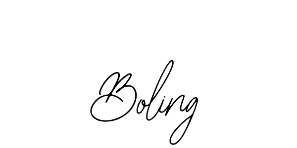 How to make Boling name signature. Use Bearetta-2O07w style for creating short signs online. This is the latest handwritten sign. Boling signature style 12 images and pictures png