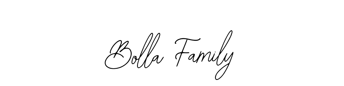 Use a signature maker to create a handwritten signature online. With this signature software, you can design (Bearetta-2O07w) your own signature for name Bolla Family. Bolla Family signature style 12 images and pictures png
