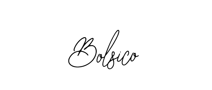 Design your own signature with our free online signature maker. With this signature software, you can create a handwritten (Bearetta-2O07w) signature for name Bolsico. Bolsico signature style 12 images and pictures png