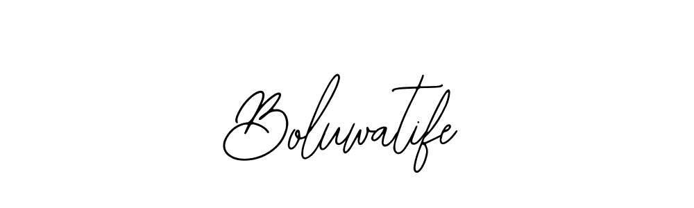 You should practise on your own different ways (Bearetta-2O07w) to write your name (Boluwatife) in signature. don't let someone else do it for you. Boluwatife signature style 12 images and pictures png