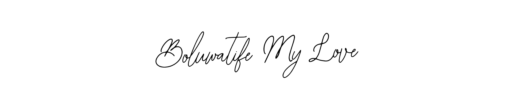 This is the best signature style for the Boluwatife My Love name. Also you like these signature font (Bearetta-2O07w). Mix name signature. Boluwatife My Love signature style 12 images and pictures png